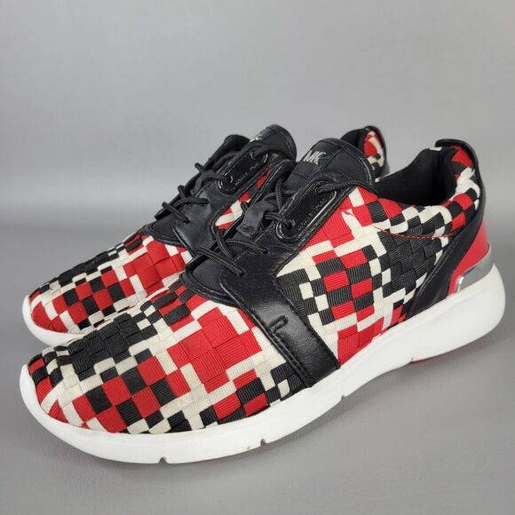 Michael Kors Shoes - Michael Kors Womens Athletic Shoes Sneaker Woven Lace Up Black Red Size 6.5M